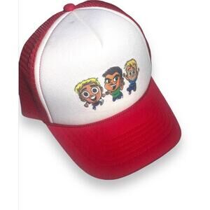 HobbyKids As Cartoons Mesh Trucker Red Hat Hobby Kids TV Series